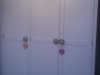 shabby chic bank of wardrobes 